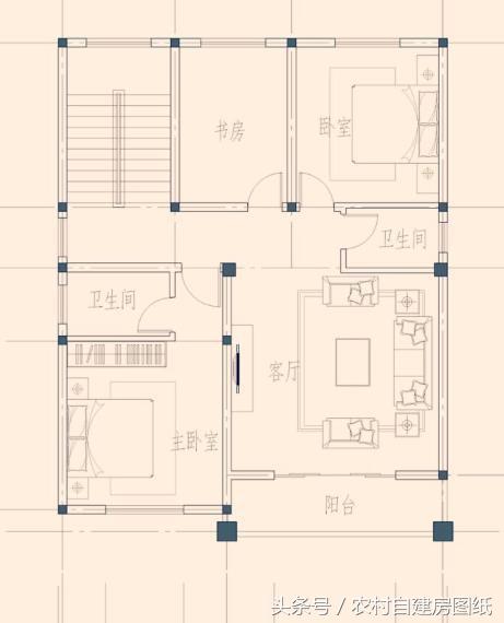 7款三层农村自建房设计，4款带堂屋，3款造价不超过30万