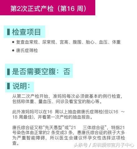 最新最全的孕期12次检查项目和产检时间表，女人一定要看