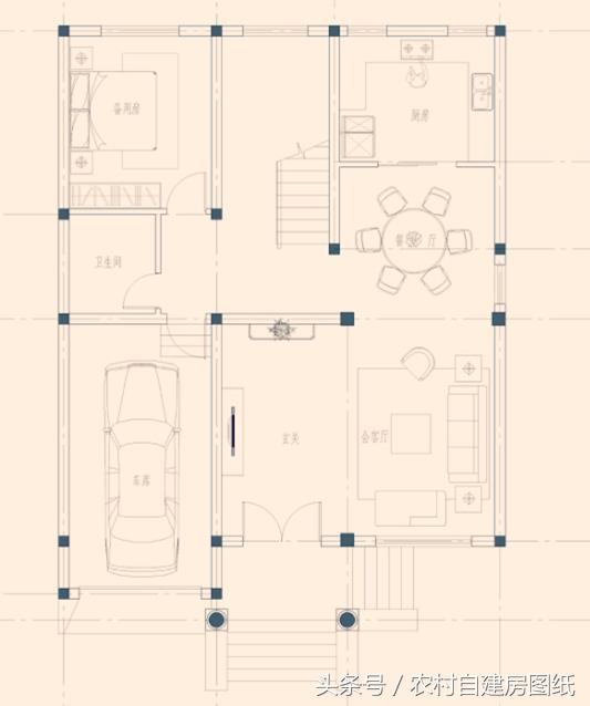 7款三层农村自建房设计，4款带堂屋，3款造价不超过30万