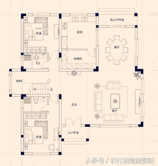 7款三层农村自建房设计，4款带堂屋，3款造价不超过30万