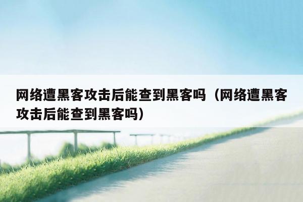 网络遭黑客攻击后能查到黑客吗（网络遭黑客攻击后能查到黑客吗）