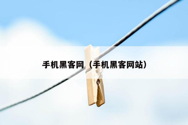 手机黑客网（手机黑客网站）